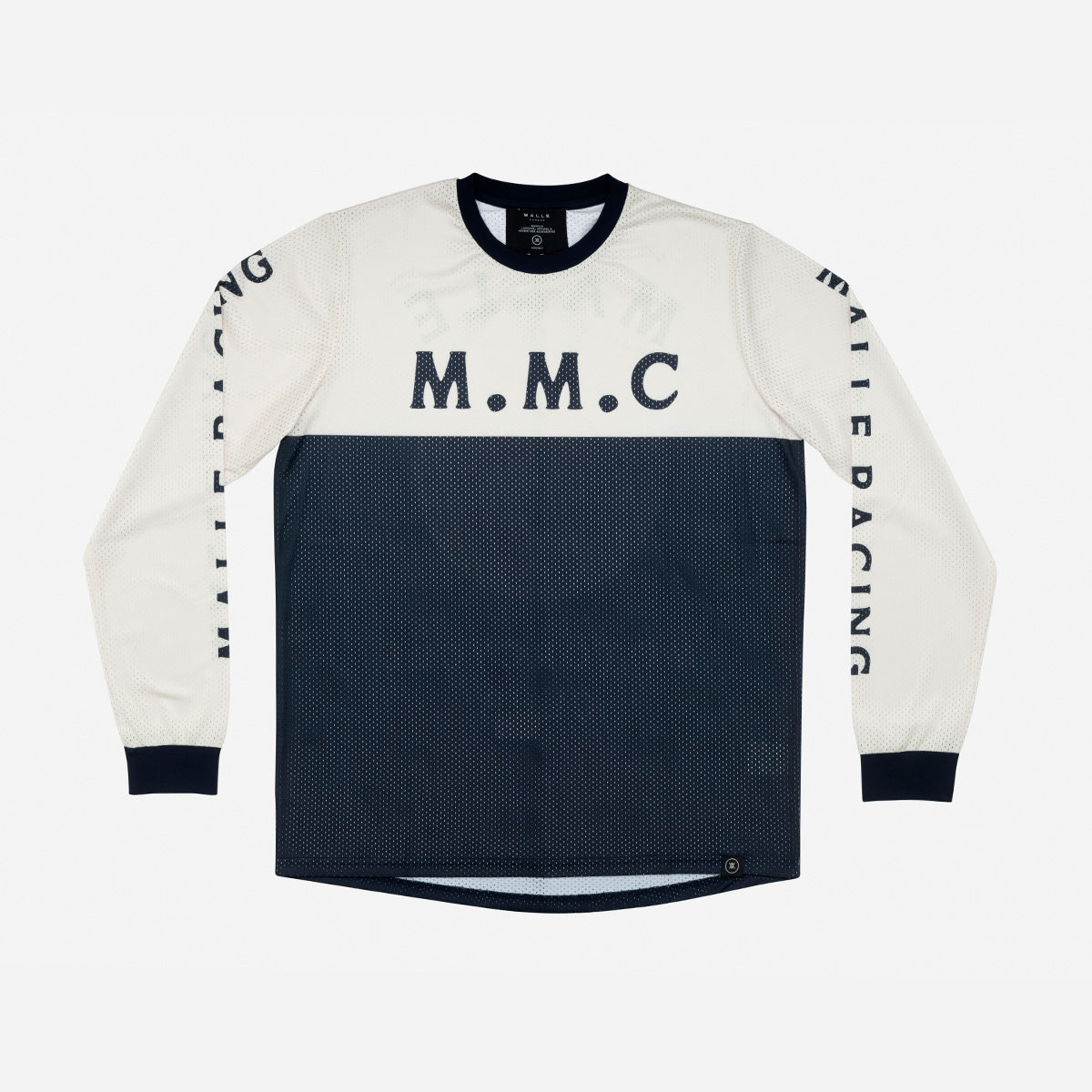 M.M.C Race Jersey – Navy Blue & Ecru | Malle London