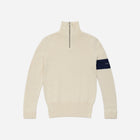 Merino Quarter Zip Jumper - Ecru