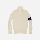 Merino Quarter Zip Jumper - Ecru