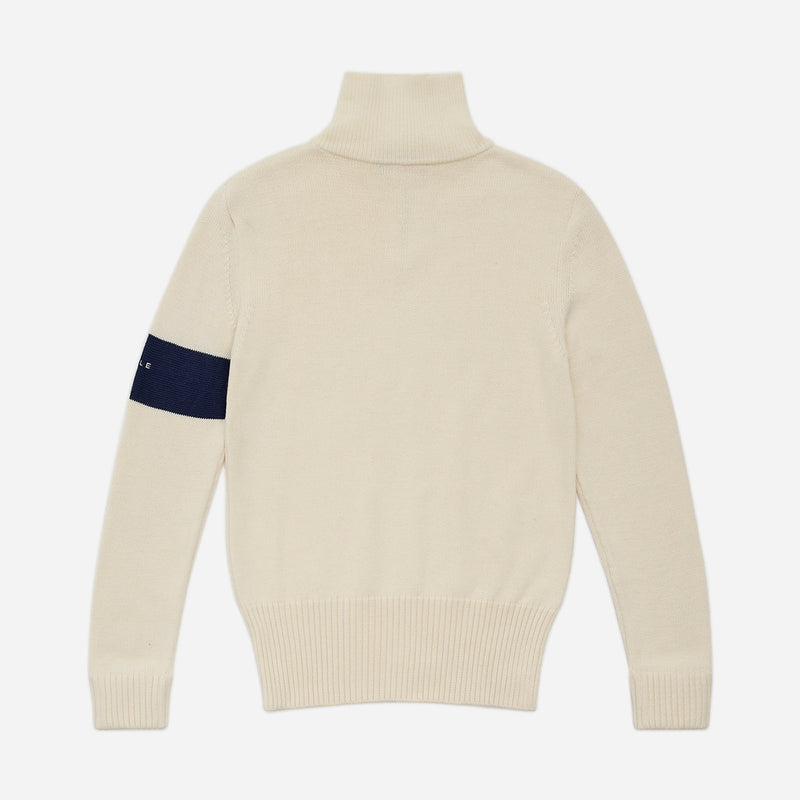 Merino Quarter Zip Jumper - Ecru
