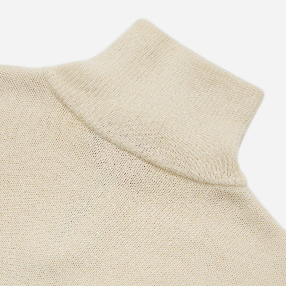 Merino Quarter Zip Jumper - Ecru