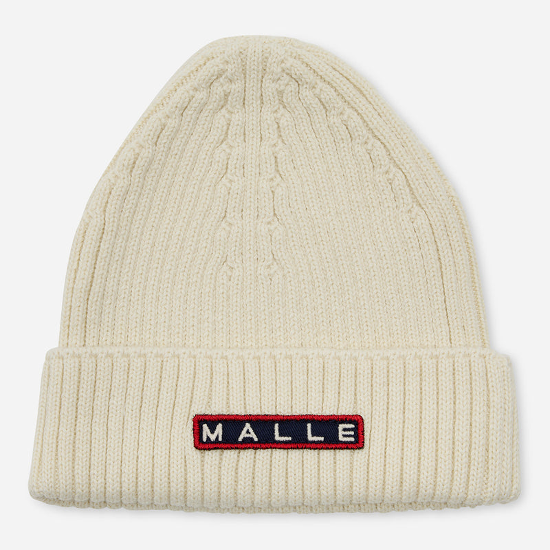 Malle Merino Wool Logo Hat - Ecru