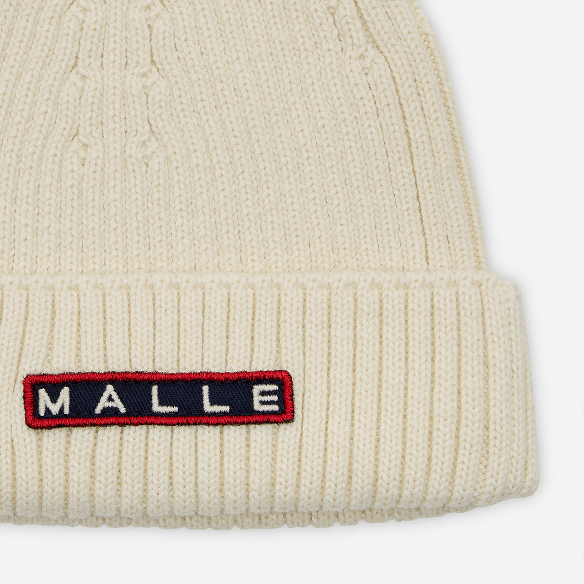 Malle Merino Wool Logo Hat - Ecru