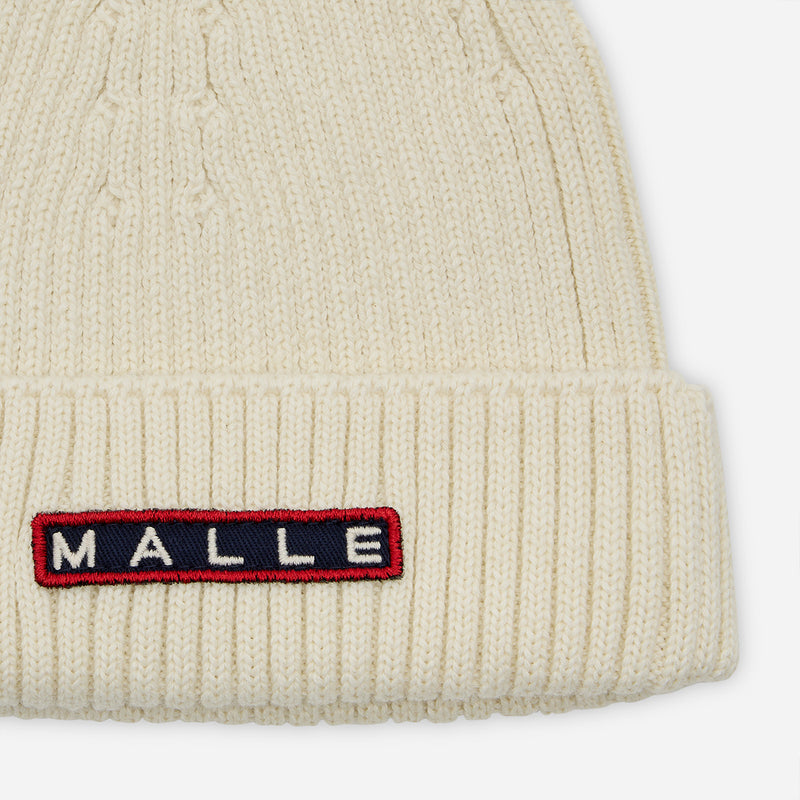 Malle Merino Wool Logo Hat - Ecru