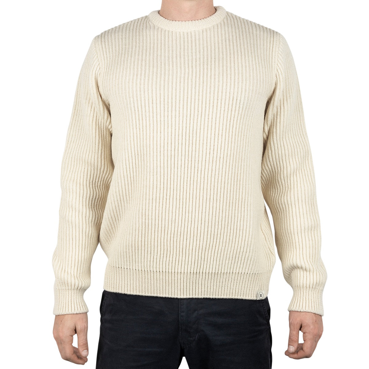 Merino Wool Heavy-Weight Ribbed Crew Jumper