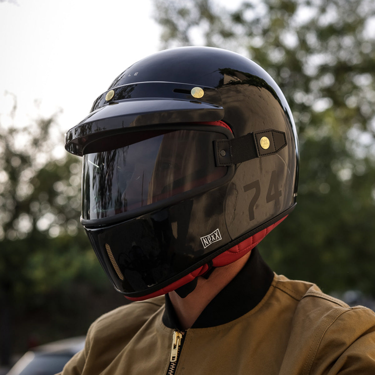 The Malle X NEXX A.T.P Carbon Fibre Motorcycle Helmet | Malle London