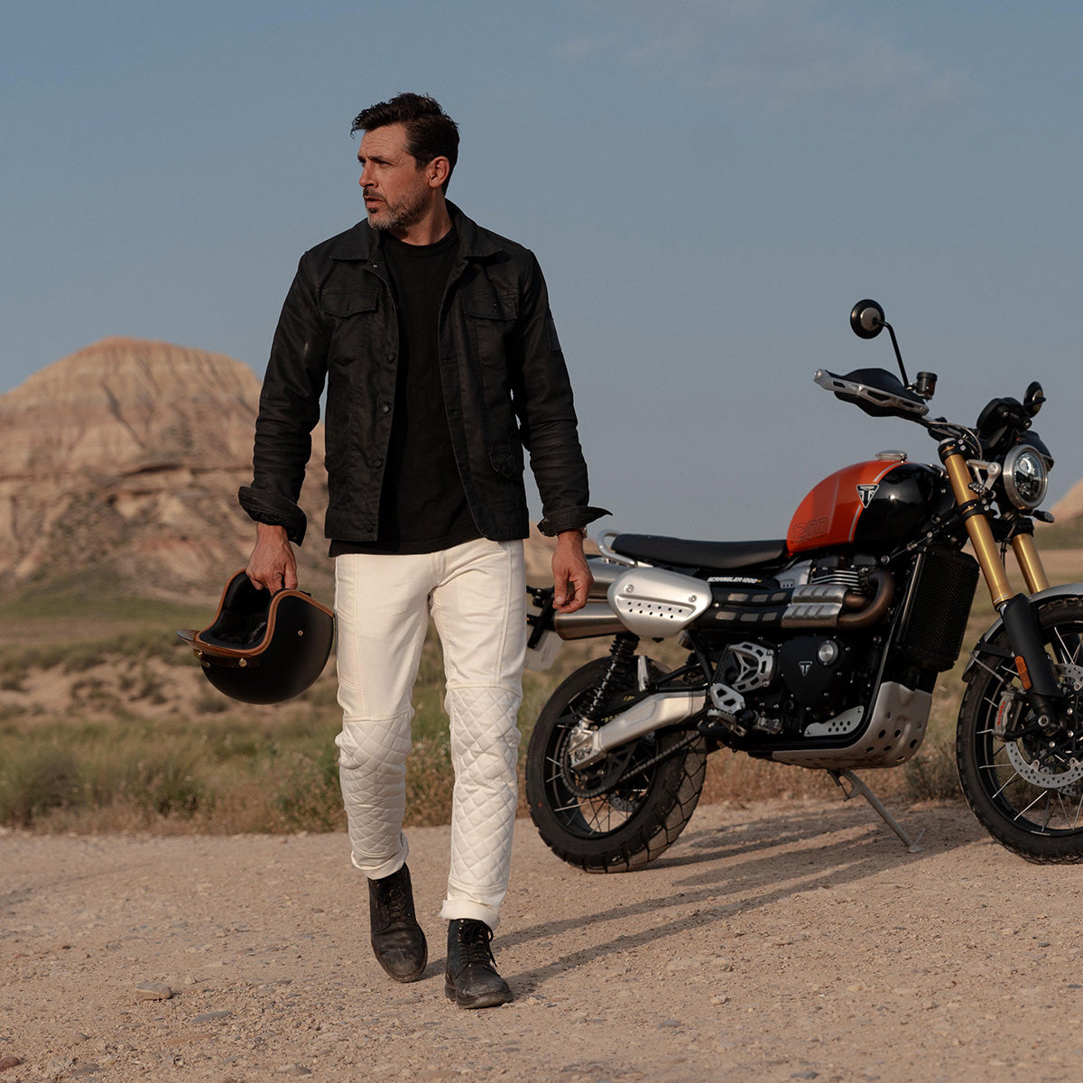 Malle White Denim Trousers