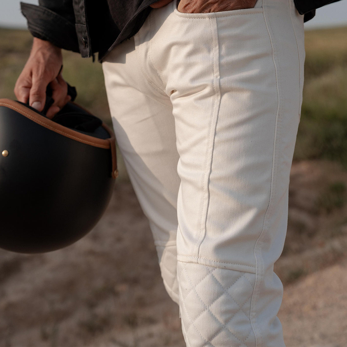 Malle White Denim Trousers
