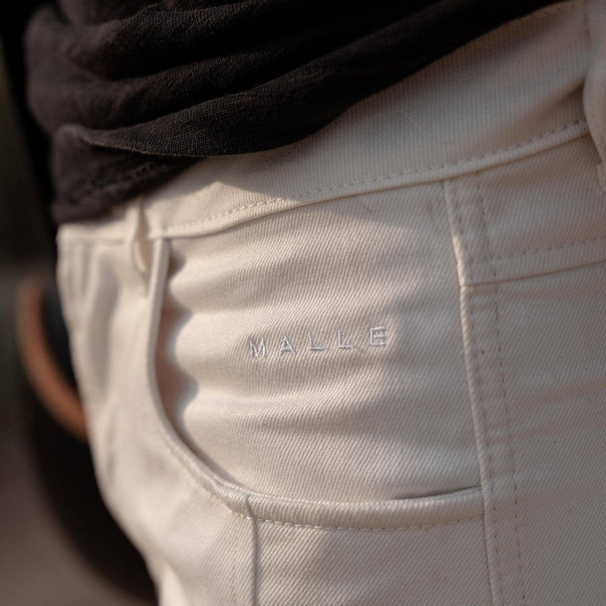 Malle White Denim Trousers