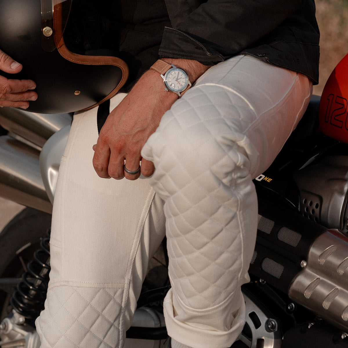 Malle White Denim Trousers