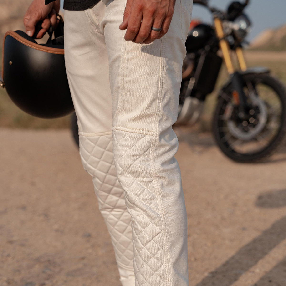Malle White Denim Trousers