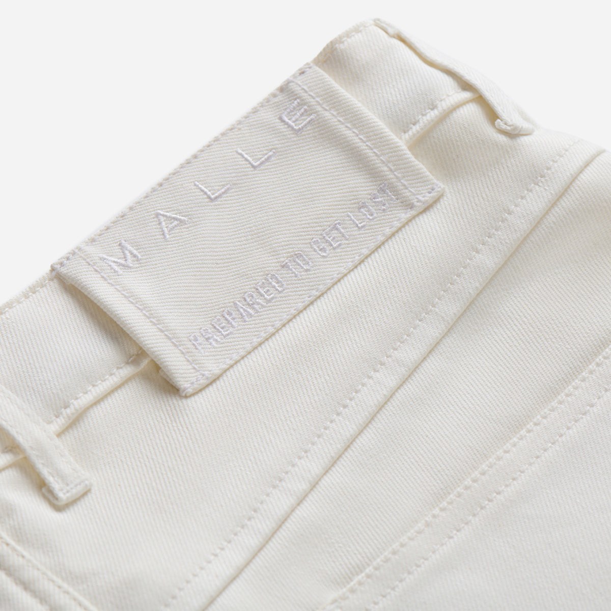 Malle White Denim Trousers