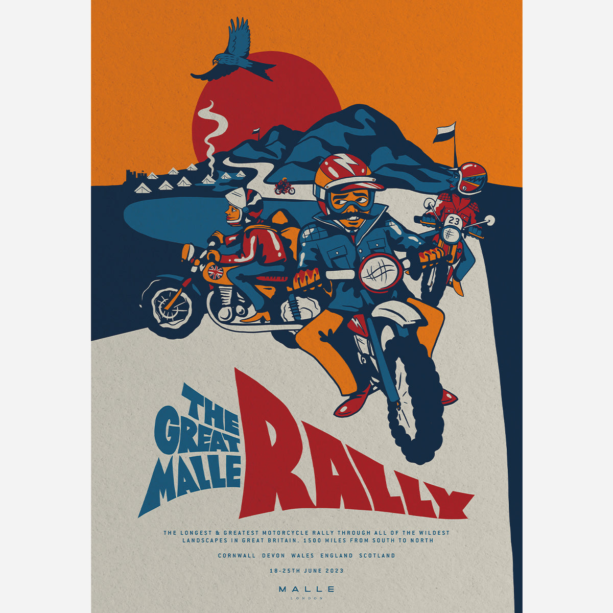 THE GREAT MALLE RALLY 2023 POSTER