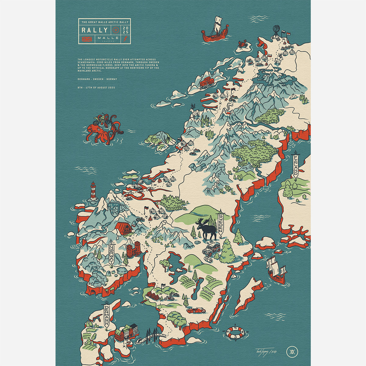 The Great Malle Arctic Rally 2025 - Official Artwork